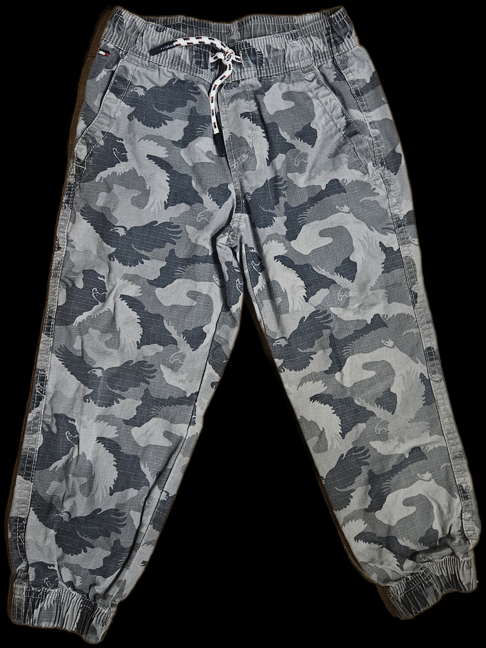 Tommy Hilfiger Boys Gray Camo Joggers